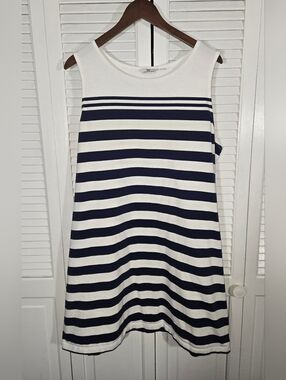 Vineyard Vines Striped Nantucket Sleeveless Shift Dress Blue White Sz 2X